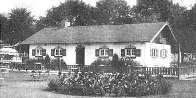 The Carsonia Park Beer Garden was constructed by Fred H. Ludwig of Reading Blvd., Wyomissing, who had a major involvement in the ownership and operation of Carsonia, probably because of the great amount of lumber needed in its maintenance. Ludwig was president of Merritt’s LUMBER yard. The building still stands today, operating as Anthony’s Restaurant at the corner of Navella and Penndale Avenues in Pennside. — photograph from the Passing Scene, Vol. 2